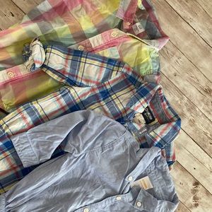 Gymboree/Gap/osh kosh 2 Plaid 1 blue shirts
